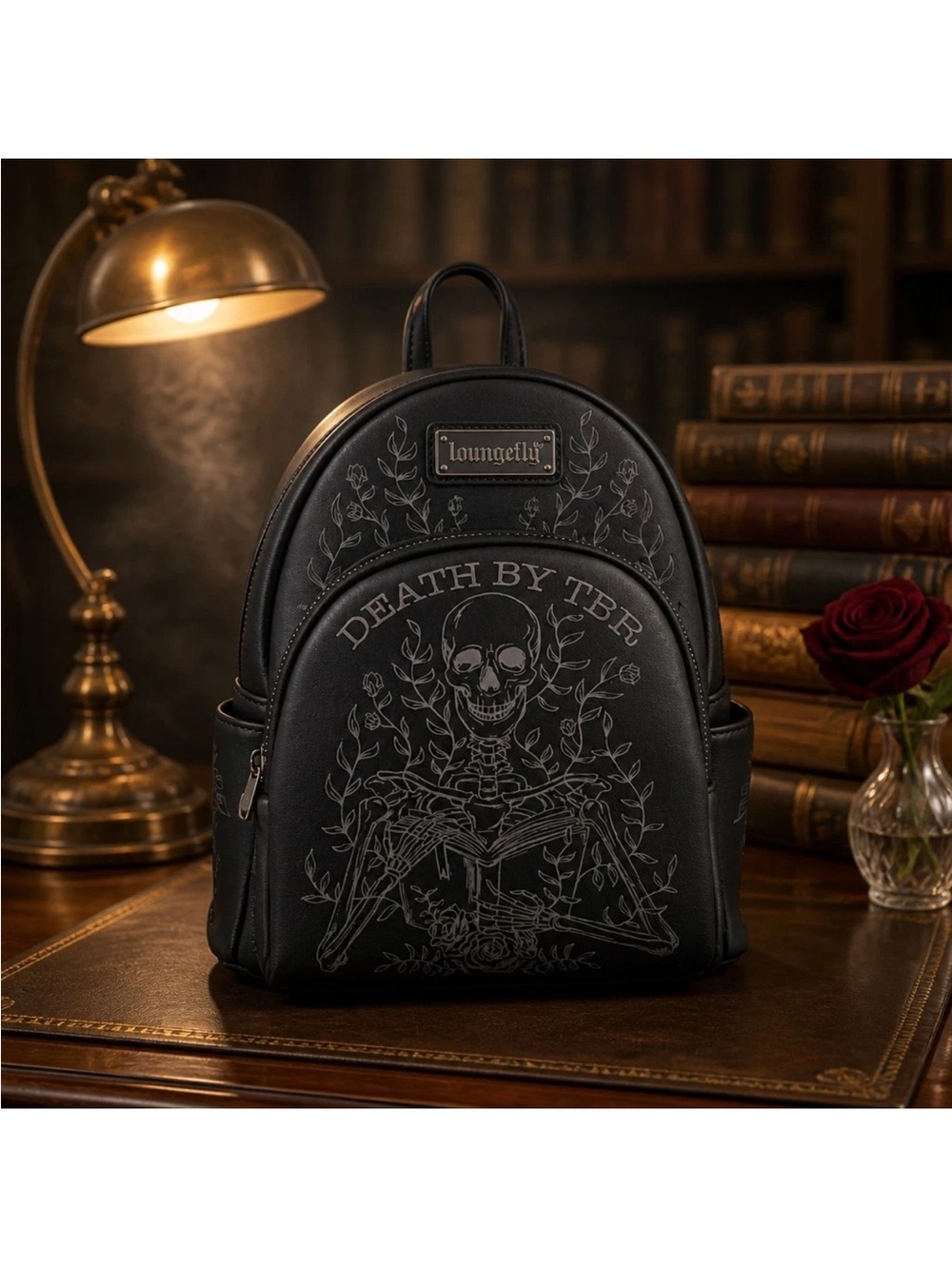 Loungefly Death By TBR Mini Backpack (Books-A-Million Exclusive)